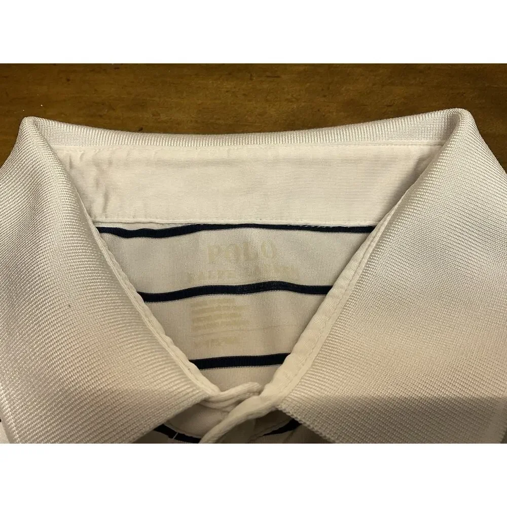 Polo Ralph Lauren Performance Shirt Mens Medium Striped Short Sleeve Stretch